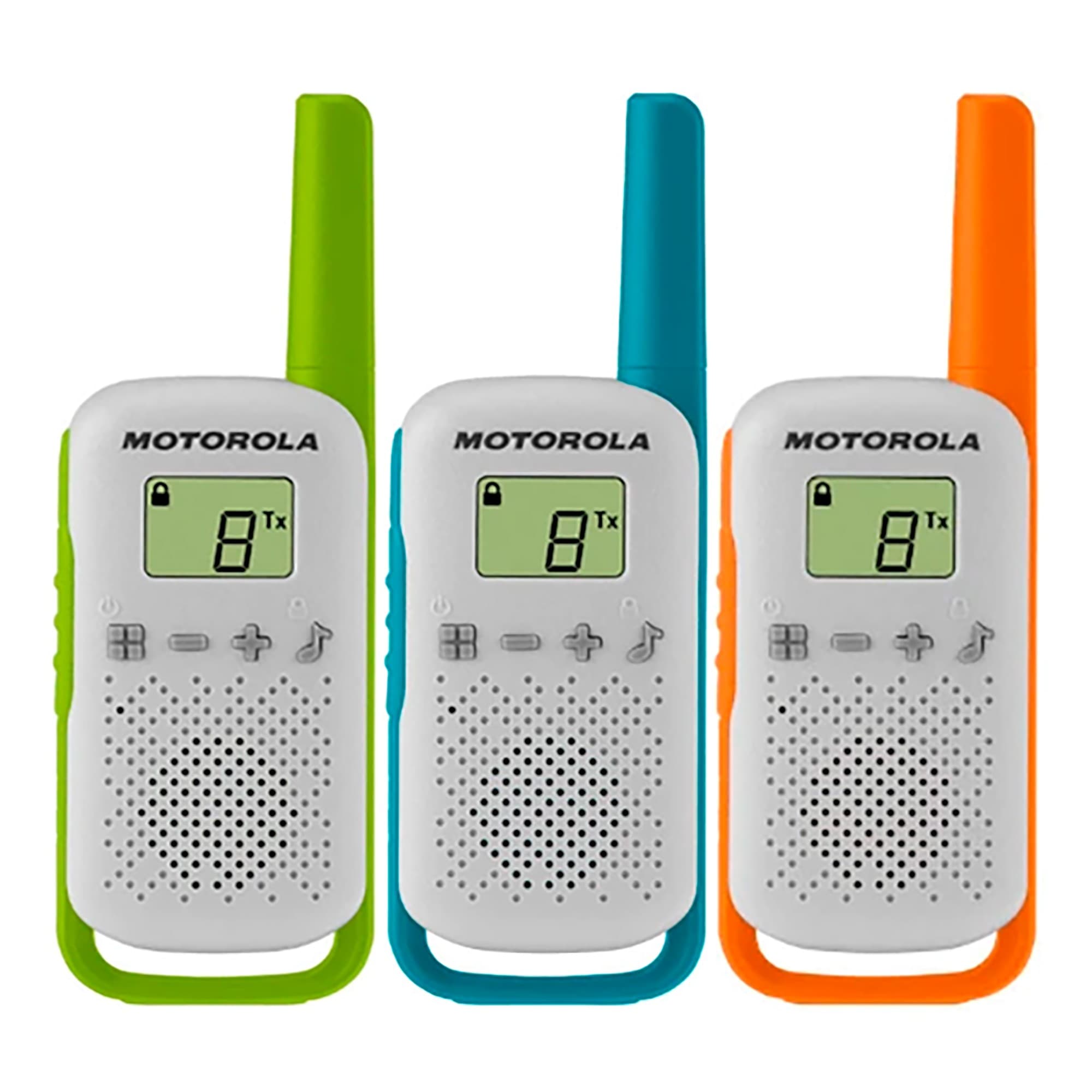 Radio 2 Vías Motorola T110 25km 22 Canales Pack X3
