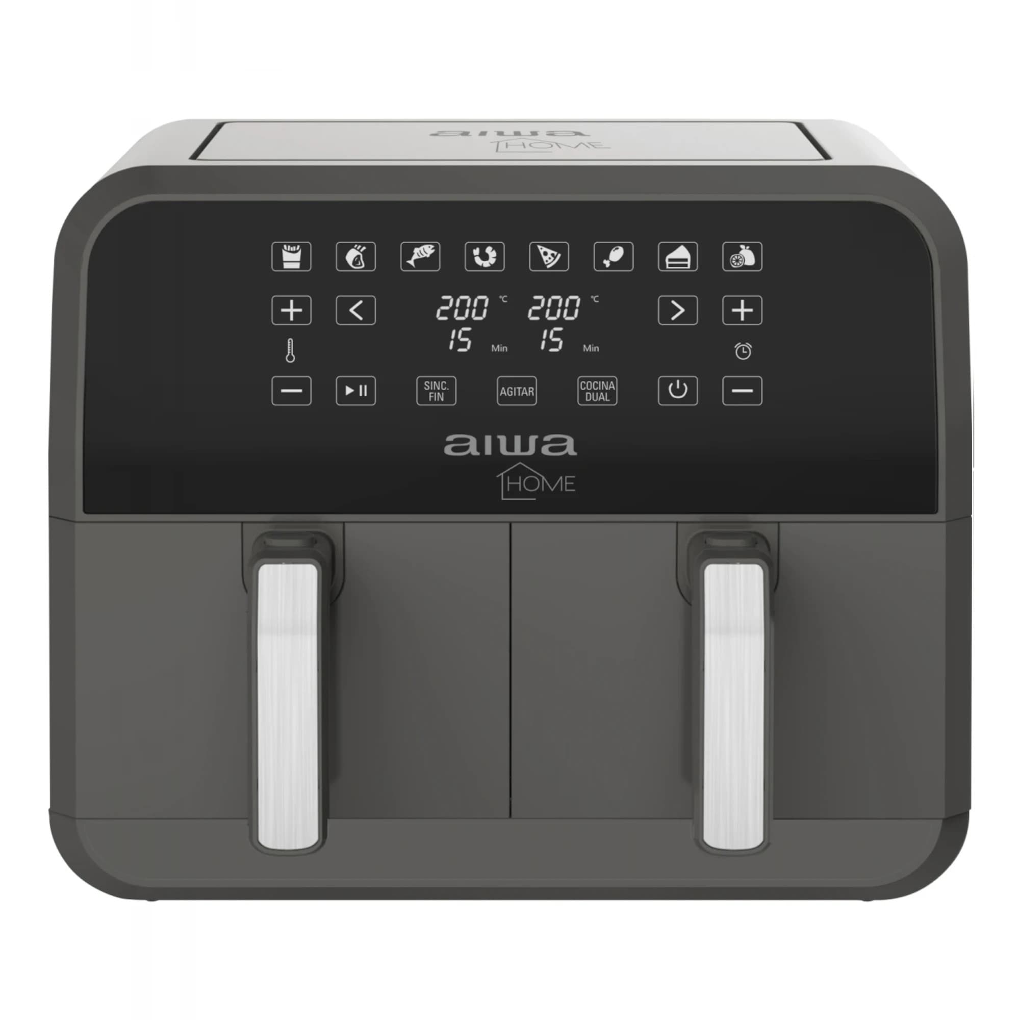 Freidora Sin Aceite Aiwa Haft8003 200°C 8l Dos Canastos