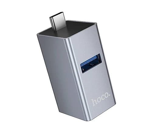Hoco Hb54a Hub 3 En 1 Usb-C A 2 Usb-A 2.0 Y 1 Usb-A 3.0 Metal Gray