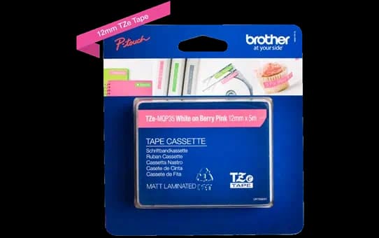 Cinta Brother Blanco/Fucsia 12mm