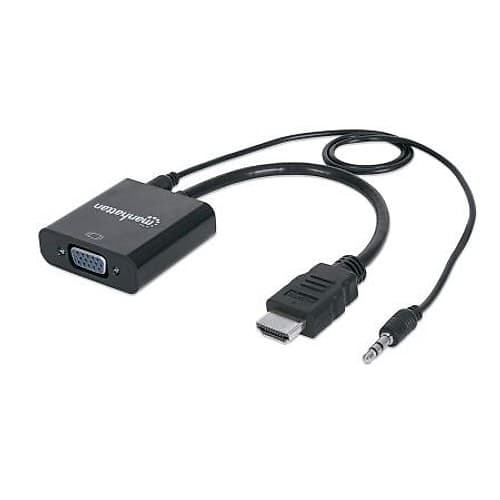 Adaptador Hdmi M A Vga H C/Audio Blister Manhattan