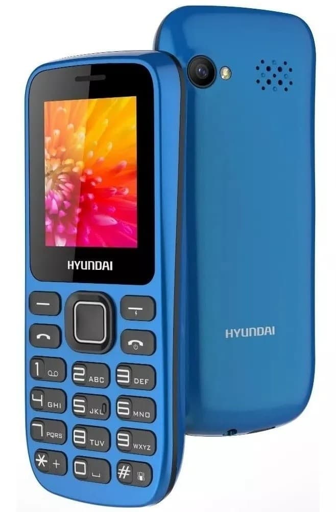 Celular Económico Hyundai D245n Azul - Teclas Grandes. Dual Sim. Radio Fm Y Batería Duradera
