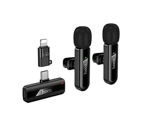 Hoco L20a Fair Dual-Mic Microfono Inalambrico (Lightning/Usb-C)
