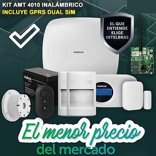 Zzarma Kit Amt 4010 Inalamb. 2 Pir Mag Sir Bat Gprs 3g Intelbras