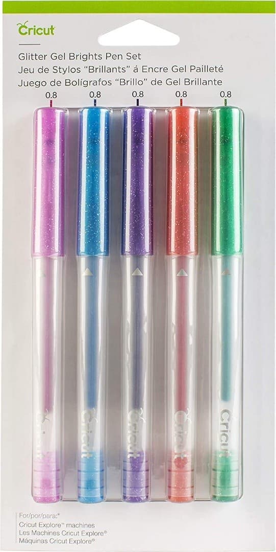 Cricut - Kit De Bolígrafos De Gel Con Brillantina - 5 Unidades
