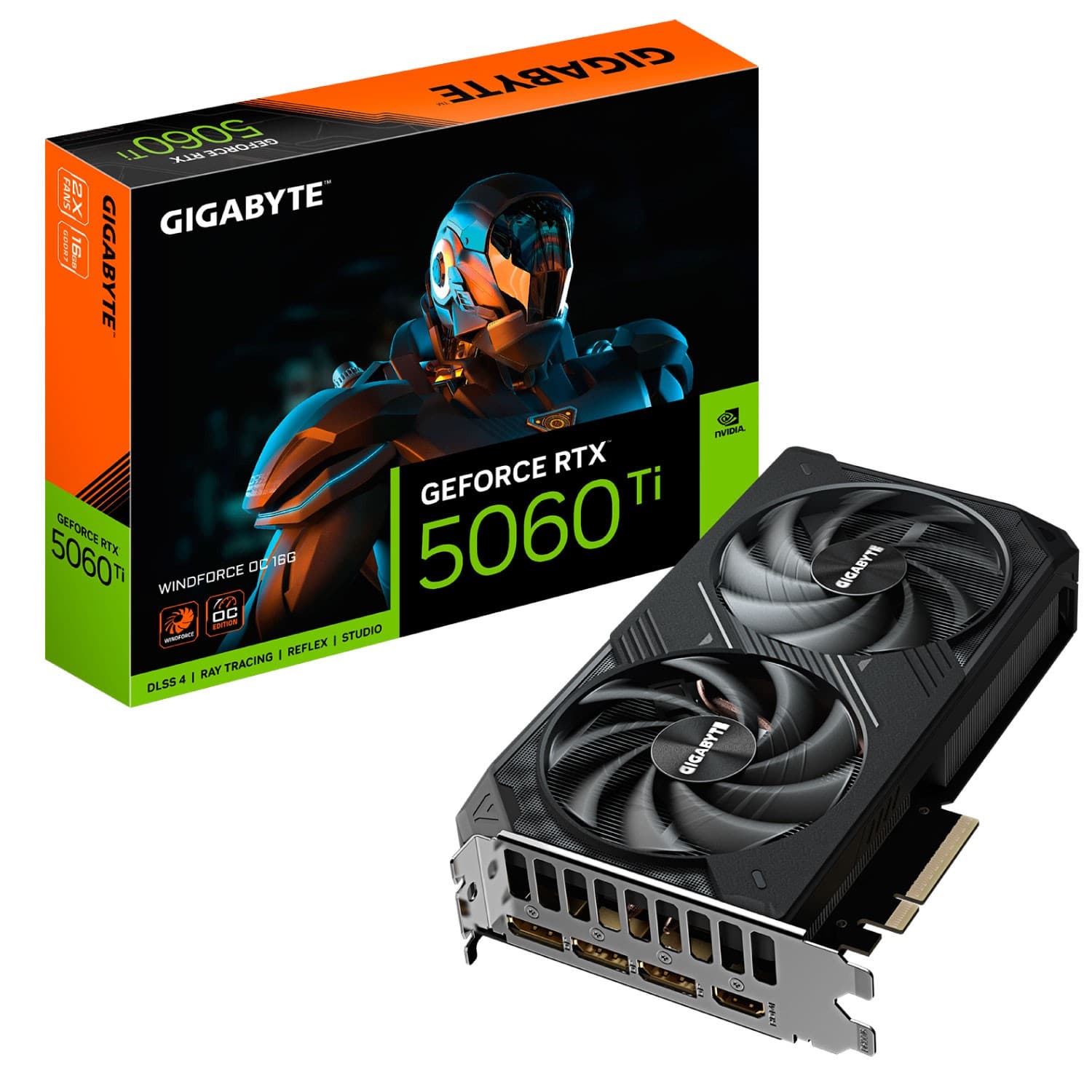 Tarjeta Grafica Gigabyte Geforce Rtx 5060 Ti Windforce Oc 16g
