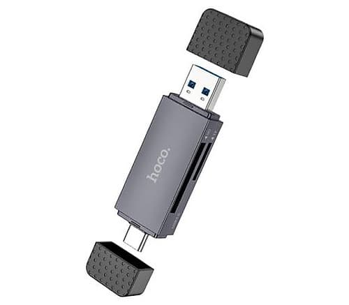 Hoco Hb45 Adaptador 2 En 1 Usb-A/Usb-C 3.0 C/Lector Tarjeta