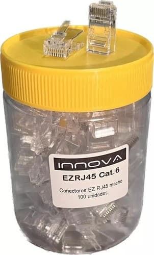 Ficha Cat6 Ez Rj45 Pasantes Pack 10 Unidades