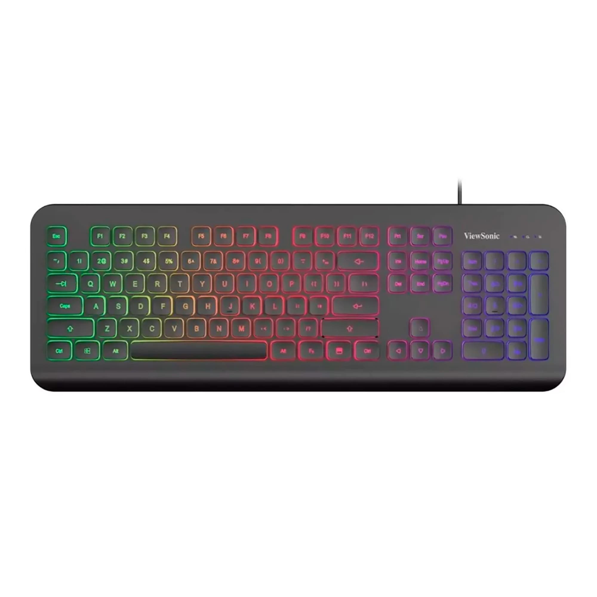 Teclado Gaming Usb A Viewsonic Ku315 Español Membrana Rgb