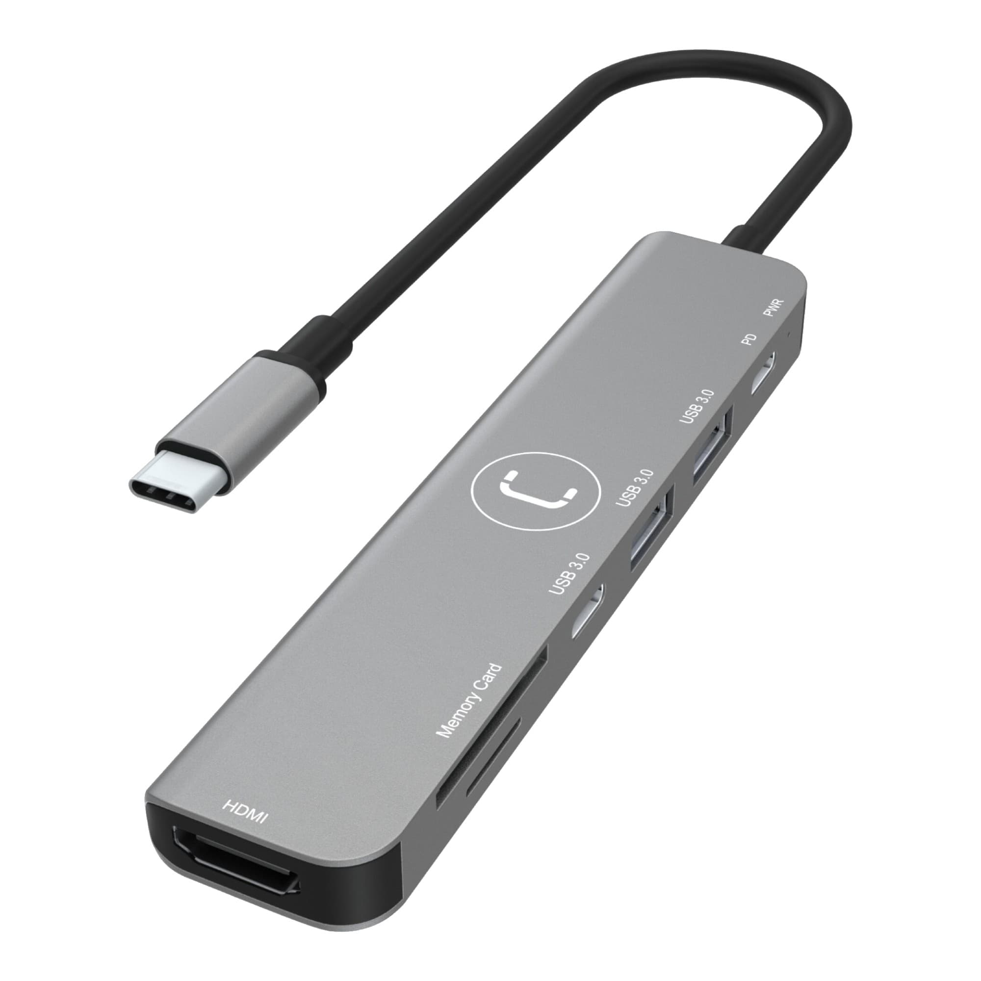 Hub Unno Tipo C 7 En 1 Hdmi Pd Usb-A Usb-C 3.0 Sd Micro Sd
