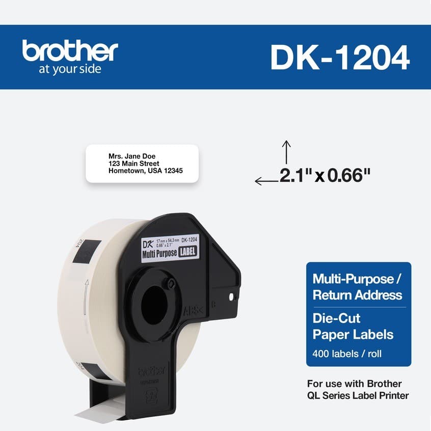 Etiquetas Brother Dk1204 (17x54mm)