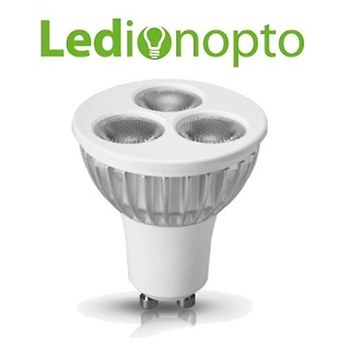Lámpara Led Ledion Gu5.3 3w 3000k Aro Plateado 38°