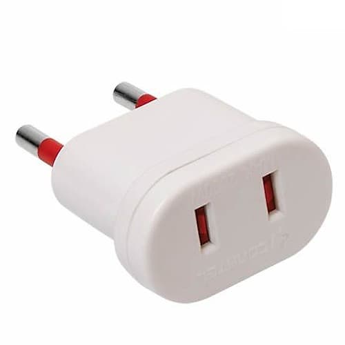 Electricidad Adaptador Usa A Europeo S/Tierra Blanco Vivion