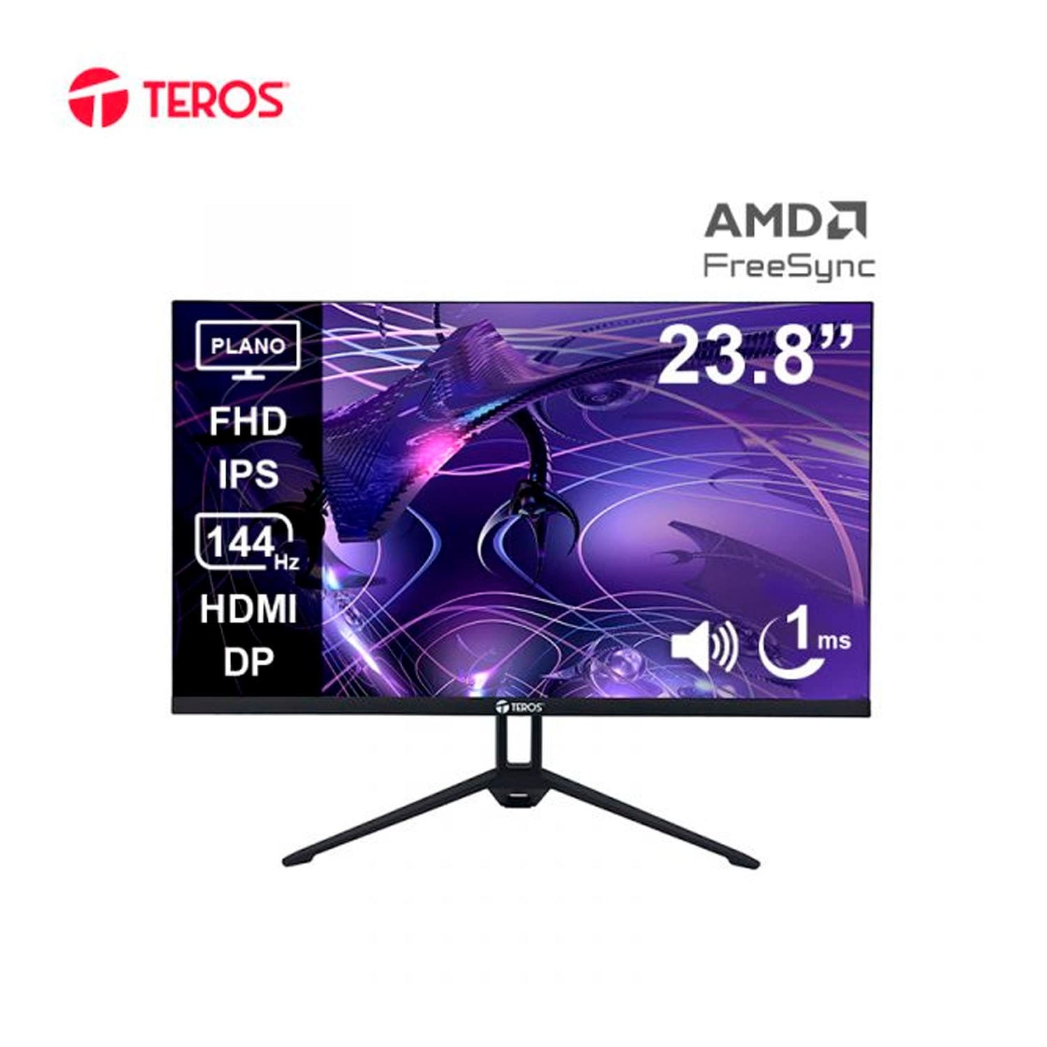 Monitor Plano Teros 23.8" Fhd Ips