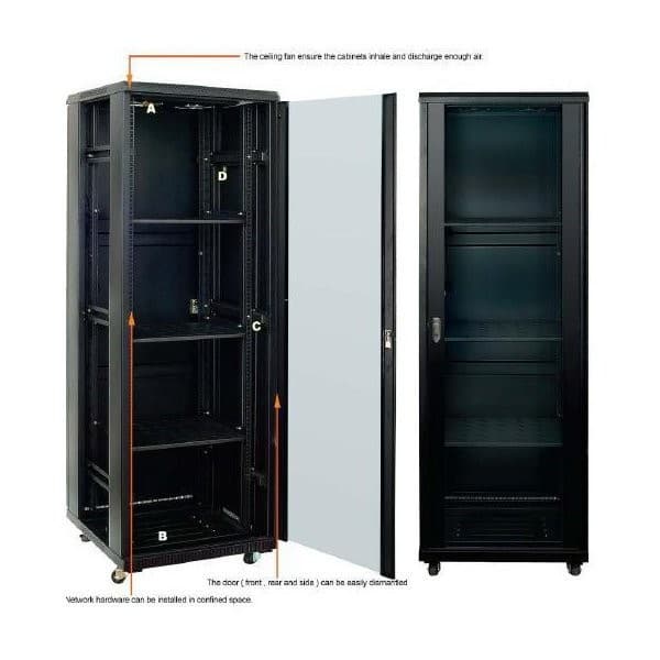 Vf-Rack Piso Negro 42u 800x800x2070 P/Vidrio