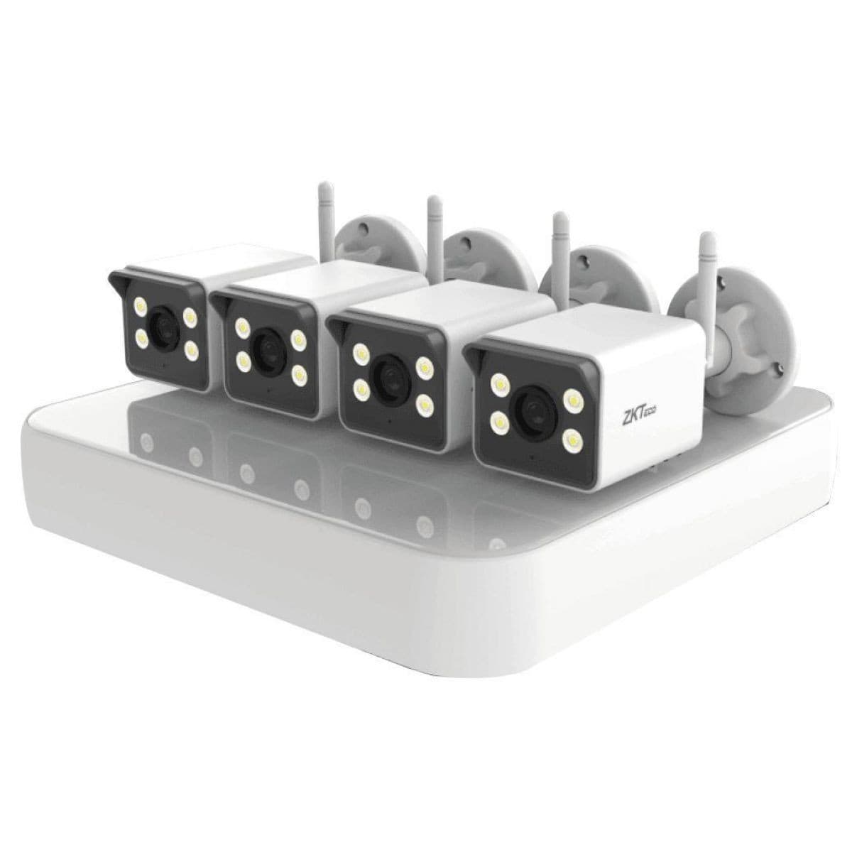 Kit De Cámaras Ip Wifi + Nvr Zkteco 3mp Full Color