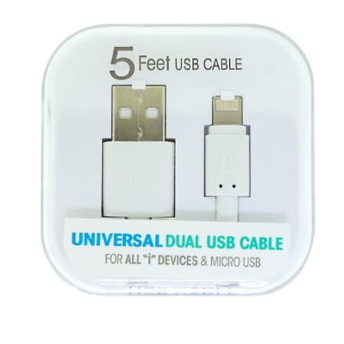 Cable Fifo Dual Usb A Micro Usb / Lightning 1.5 M