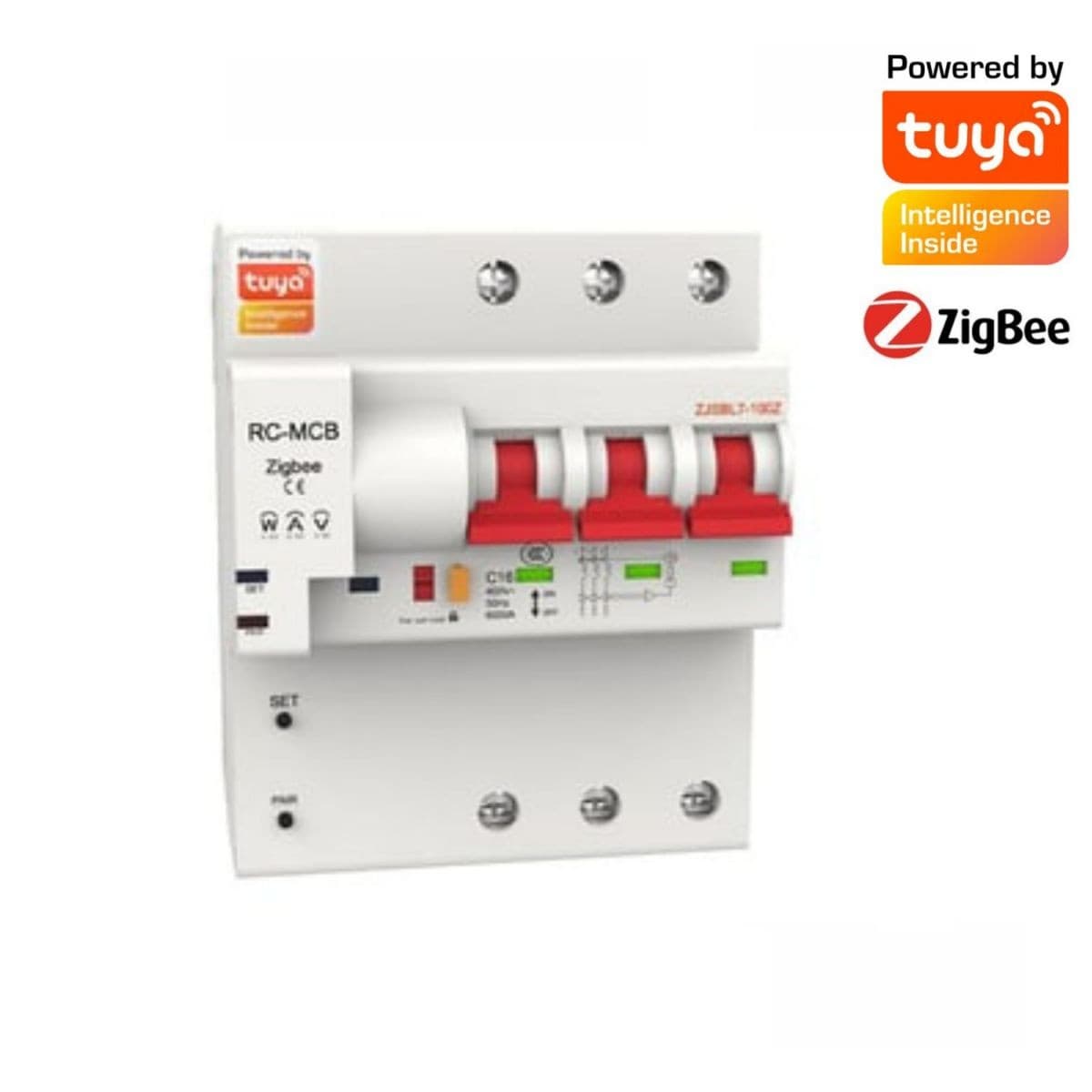 Llave Electrica 3 Polos Zigbee 16a Moes