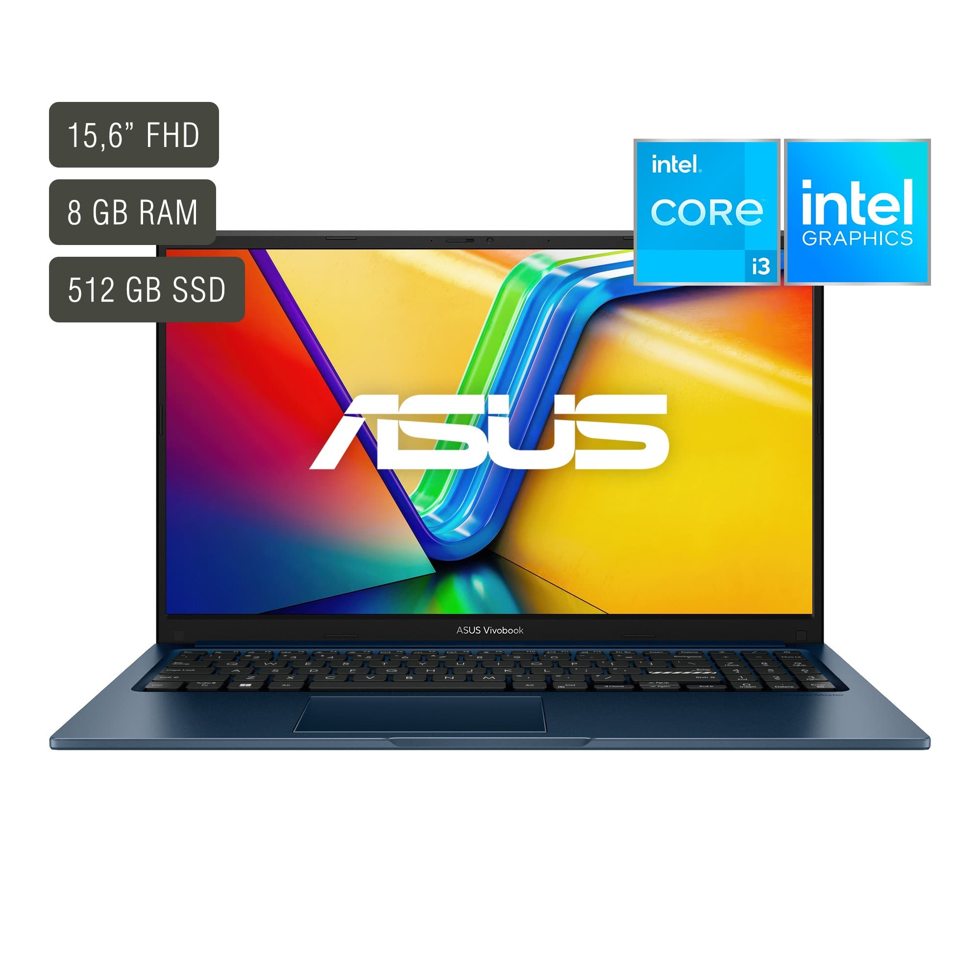 Notebook Asus Vivobook 15.6'' Core I3 8gb 512gb Win11