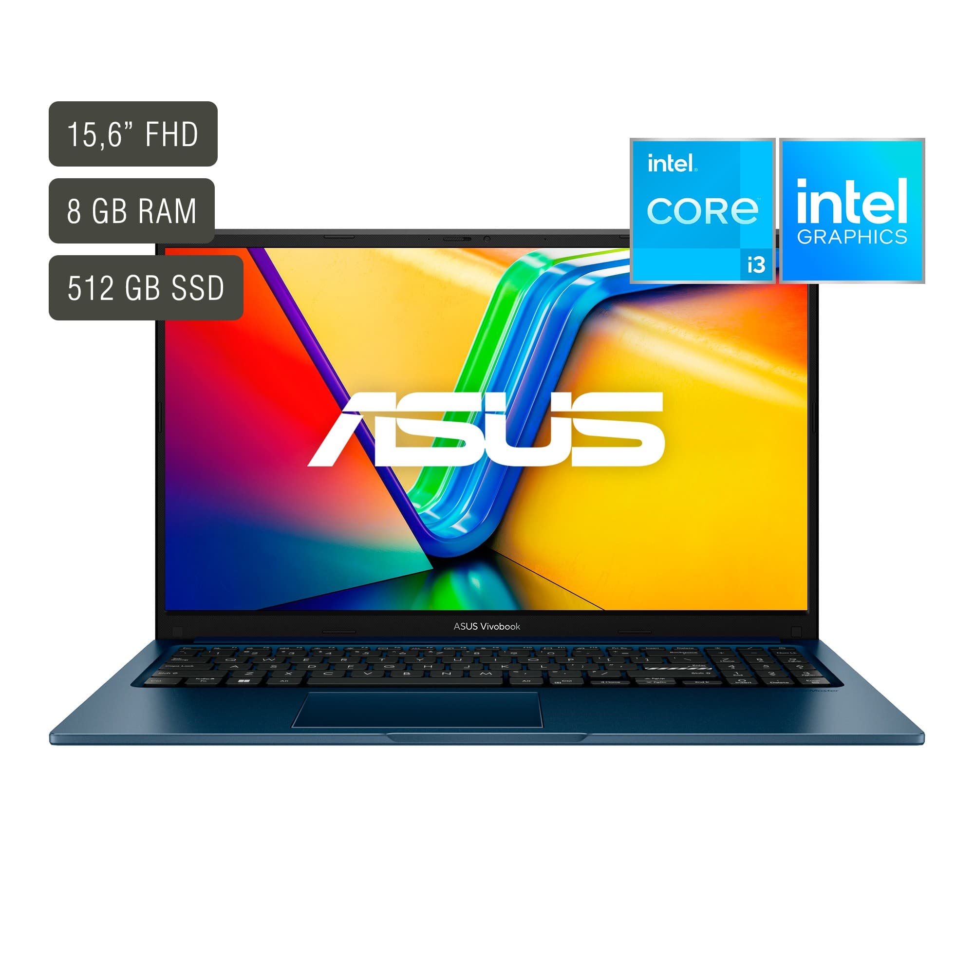 Notebook Asus Vivobook 15.6'' Core I3 8gb 512gb Win11