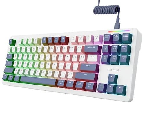 Trust 25872 Teclado Gxt872 Gaming Tkl Mecanico White