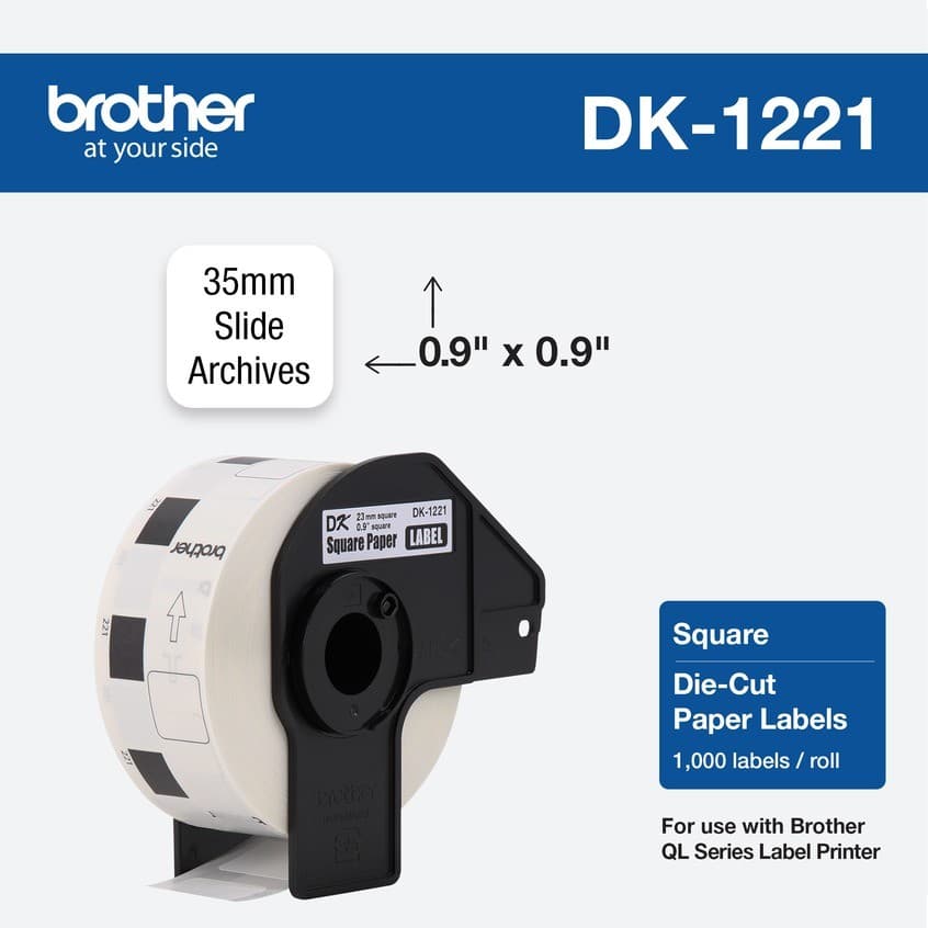 Etiquetas Brother Dk1221 (23 Mm X 23 Mm)