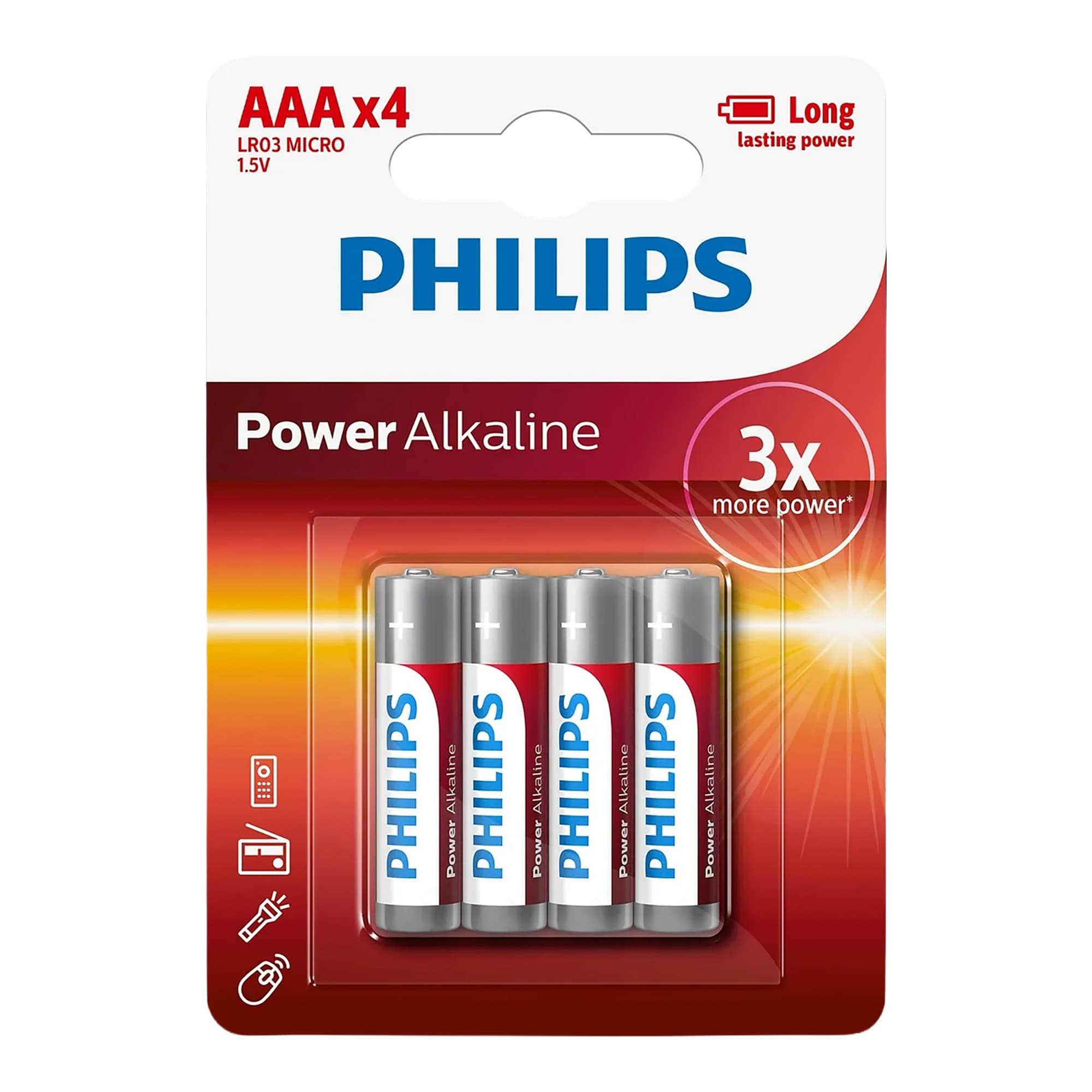 Pila Aaa Alcalina Philips Lr03p4b/97 Pack X4 1.5v