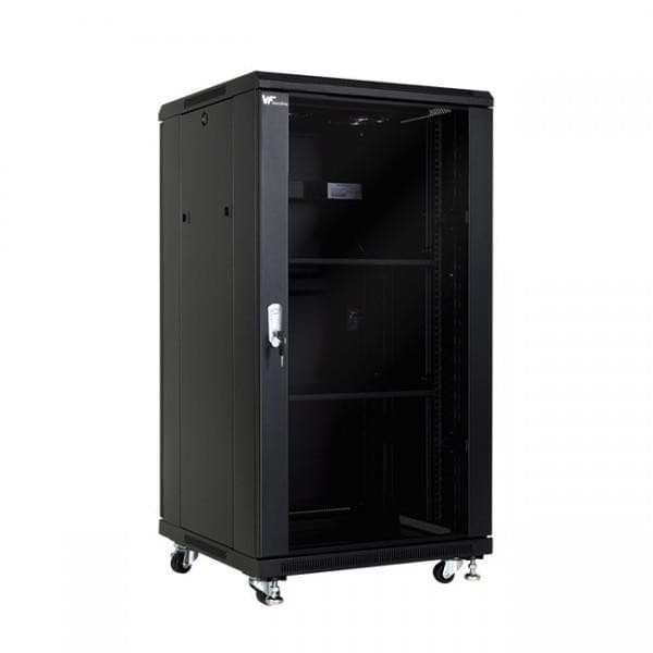 Vf-Rack Piso Negro 24u 600x600x1250 P/Vidrio No Inc Acc