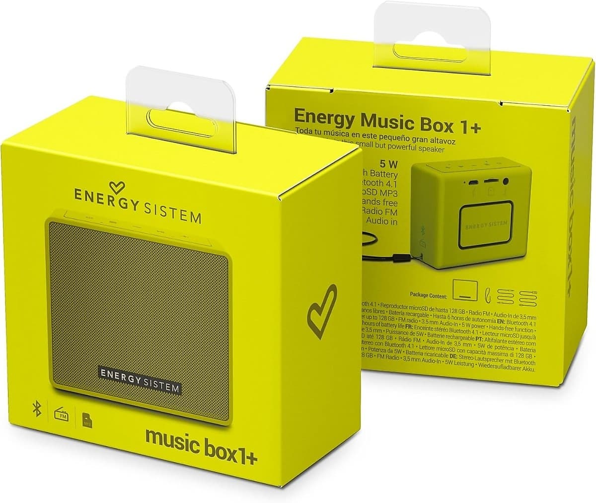 Parlante Portátil Con Bluetooth - Energy Music Box 1+ Verde / Pear
