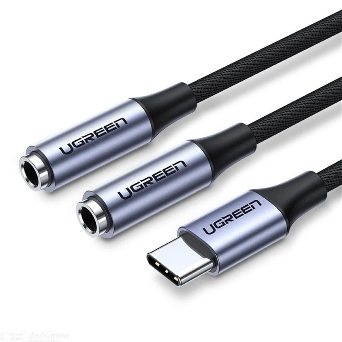 Cable Ugreen Usb-C A 2aud 3.5mm Silver