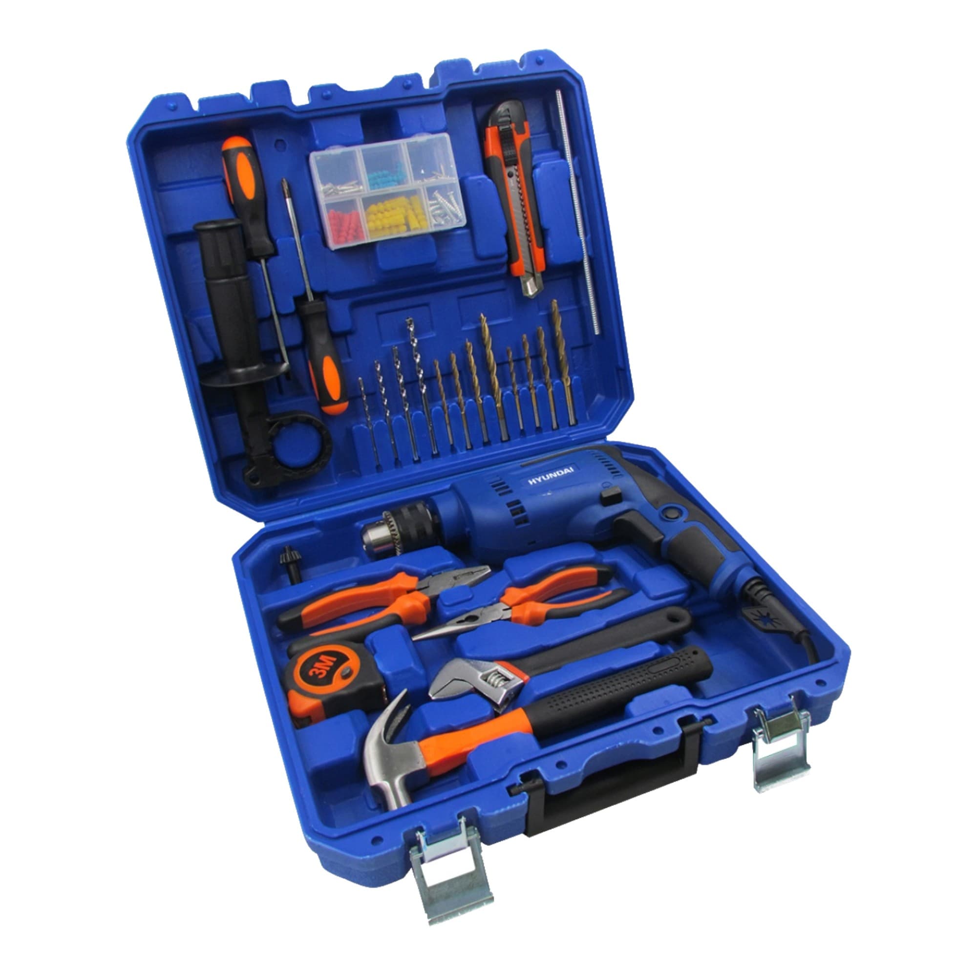 Kit Taladro Percutor Hyundai Hyid601k 600w 2800rpm 78 Piezas