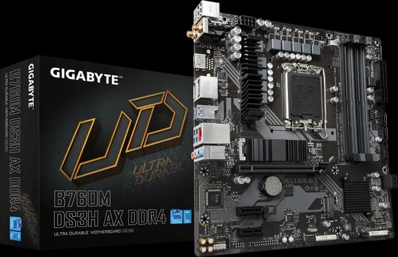 Motherboard Gigabyte B760m Ds3h Ax Ddr4 Micro Atx Lga1700