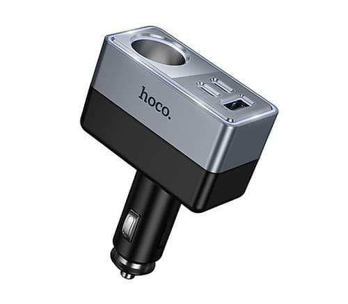 Hoco Z65a Cargador De Auto Pd45w 2 Usb-C Y 1 Usb-A Y 1 Toma 12v Black