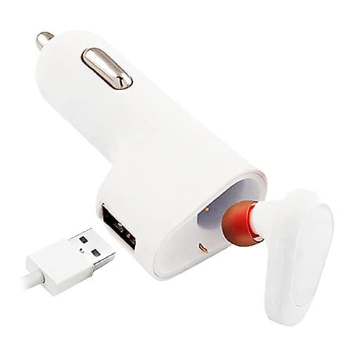 Cargador De Auto Usb Con Auricular Bluetooth Fifo 2.1a