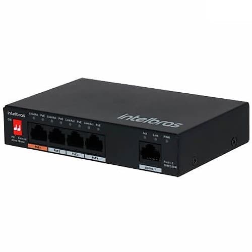 Redes Switch 5p Fast 4p Poe+ Sf 500 Hi Poe Intelbras