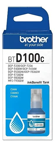 Botella De Tinta Cyan Brother T230-T430-T530-T730-T830