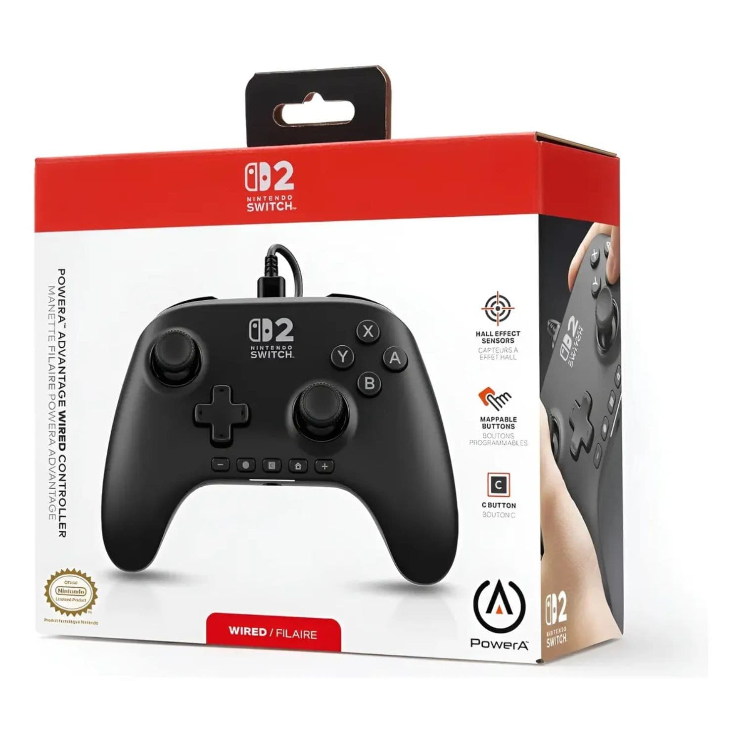 Powera Joystick Alámbrico Advanced Para Nintendo Switch 2 Negro