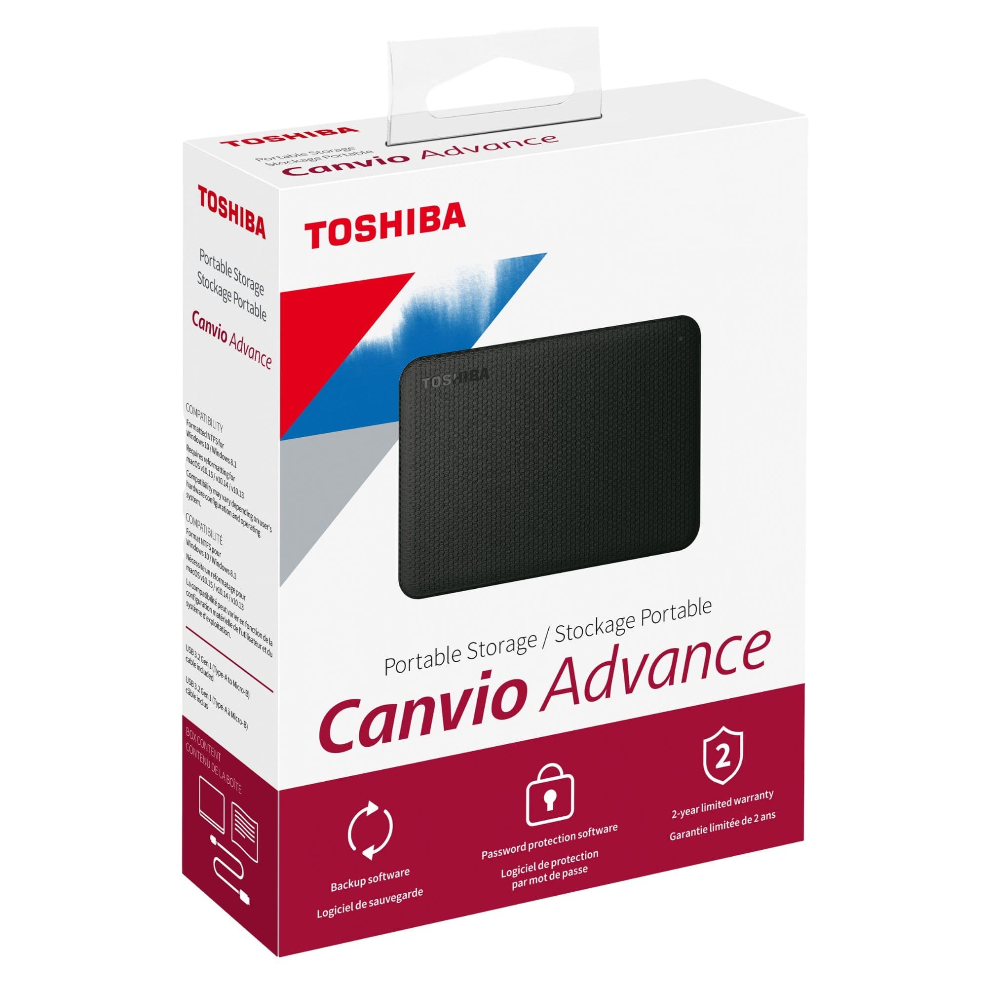 Disco Rigido Externo Toshiba Canvio Advance 1tb Negro Usb 3.0 Hdtca10xk3aa