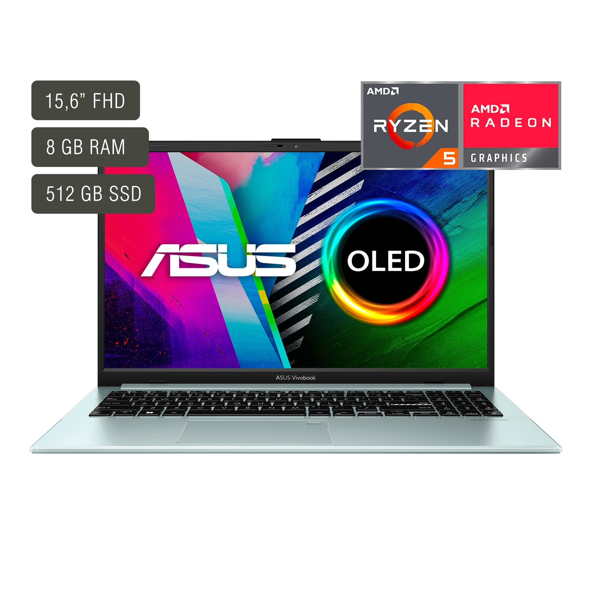 Notebook Asus Vivobook 15.6'' Oled Ryzen 5 8gb 512gb W11