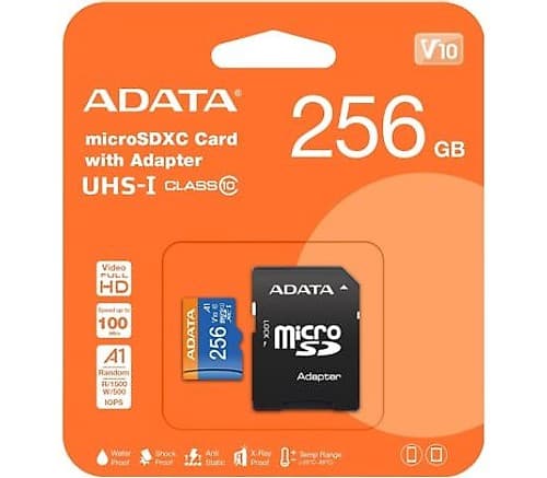Adata Micro Sdxc Ausdx256guicl10a1-Ra1 Clase 10 C/Adaptador
