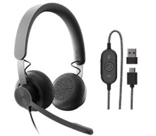 Logitech 981-000876 Vc Headset Zone Wired Usb/Usb-C Uc