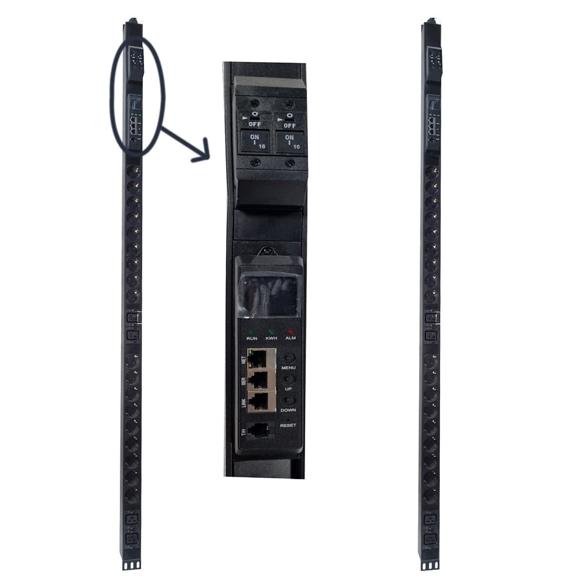 Vf-Pdu Vertical 18 Tomas Schuko Comb+A C19- Mon -32 Amp- 3 M