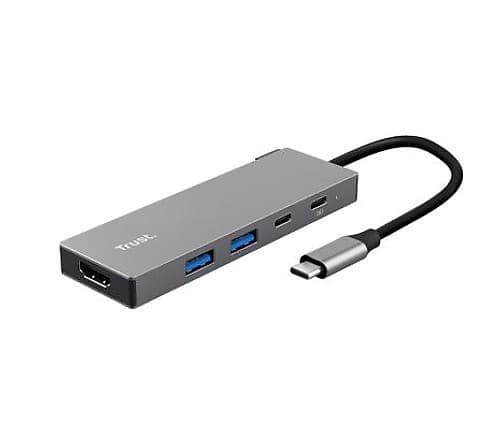 Trust 26062 Hub Multipuerto 5 En 1 Dalyx Usb-C 2 Usb/2usb-C/Hdmi 100w Pd