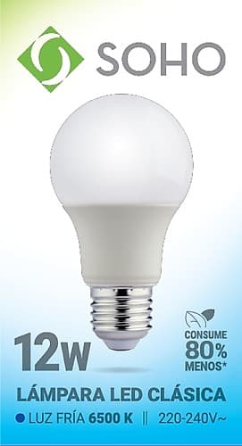Lámpara Led Soho E27 12w Fria X 10 Unidades