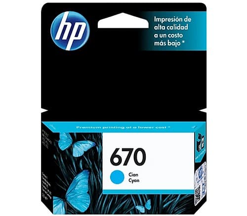Hp Cz114al (670) Cyan 3525/4615/4625/5525/6525 300 Copias