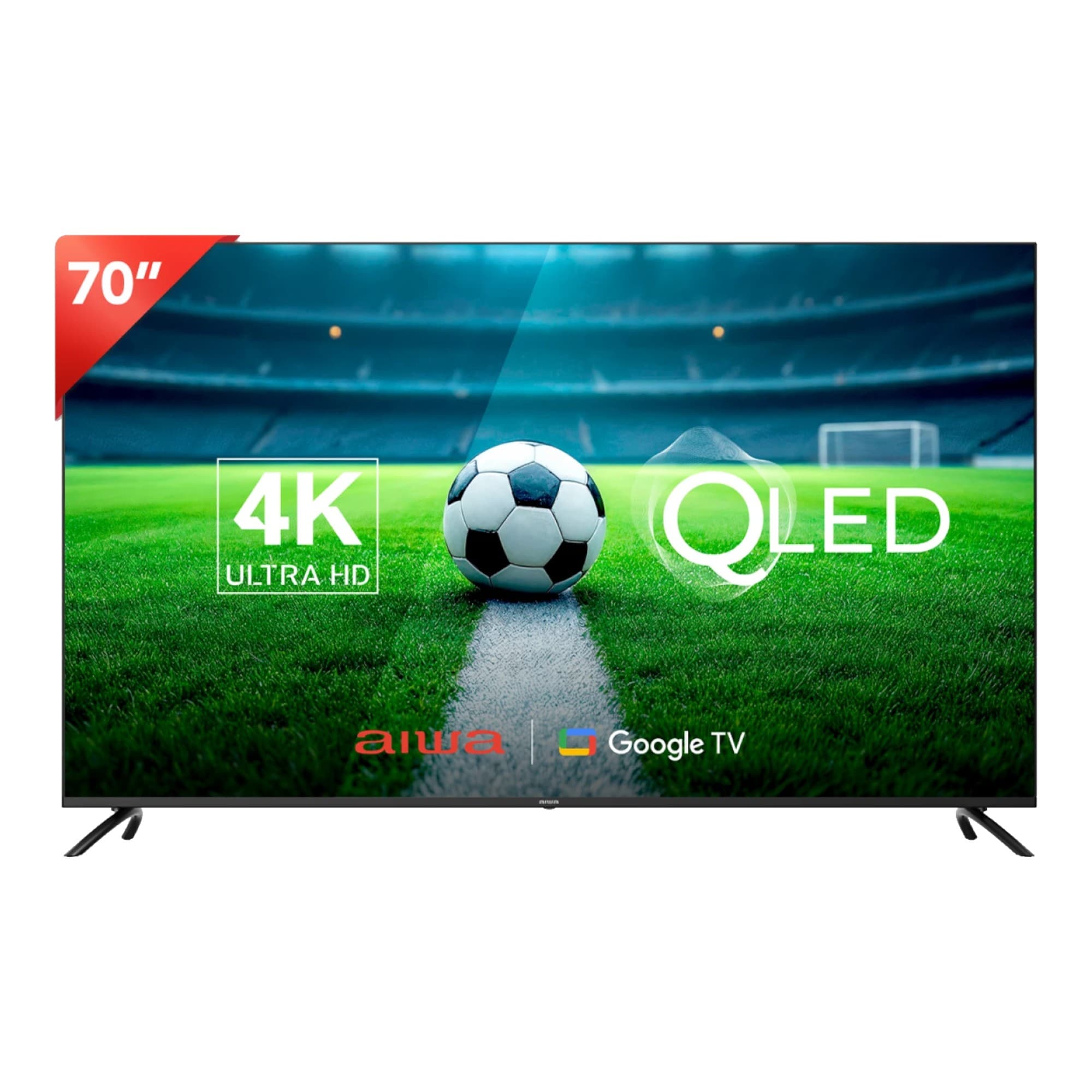 Smart Tv Aiwa 70'' Qled 4k Hdr Google Tv Comando De Voz