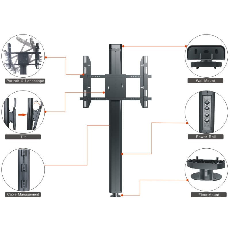 Vf-Soporte De Pared Para 30" A 60" 800x400 60 Kg