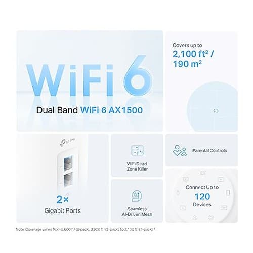 Redes Mesh Wifi Deco X10 Ax1500 Pack X2 Tp-Link