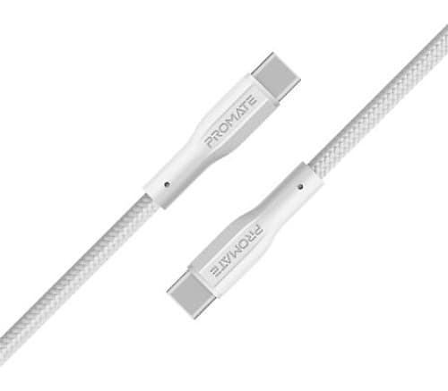 Promate Xcord-Cc200.White Cable Usb-C A Usb-C 60w 2m
