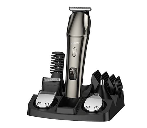 Hoco Hp26 Afeitadora/Cortadora De Pelo Inalambrica C/11 Accesorios Metal Gray